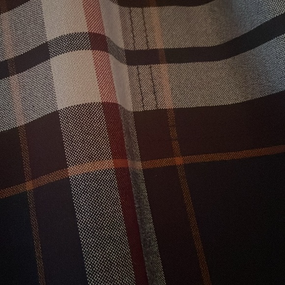 NWT. Loft Plaid Pants color navy burgundy - Picture 3 of 4